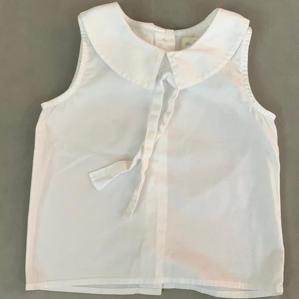 Peter Pan sleeveless cotton blouse (size 3)